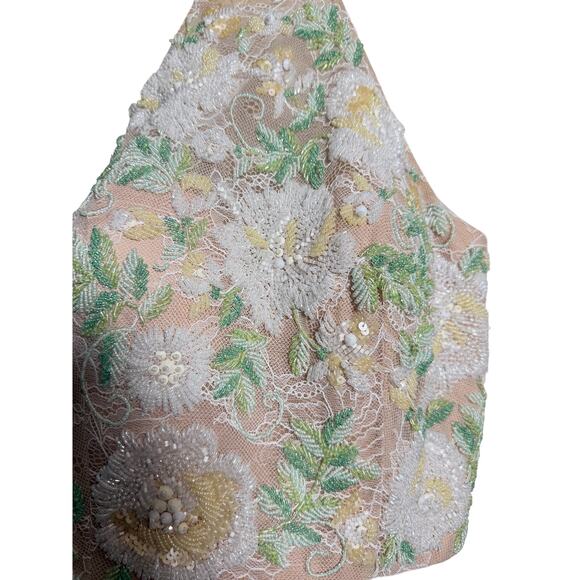 Sherri Hill Floral Beaded Mini Dress – Beaded Bodice, Chiffon Skirt, Size 2 - Picture 13 of 13